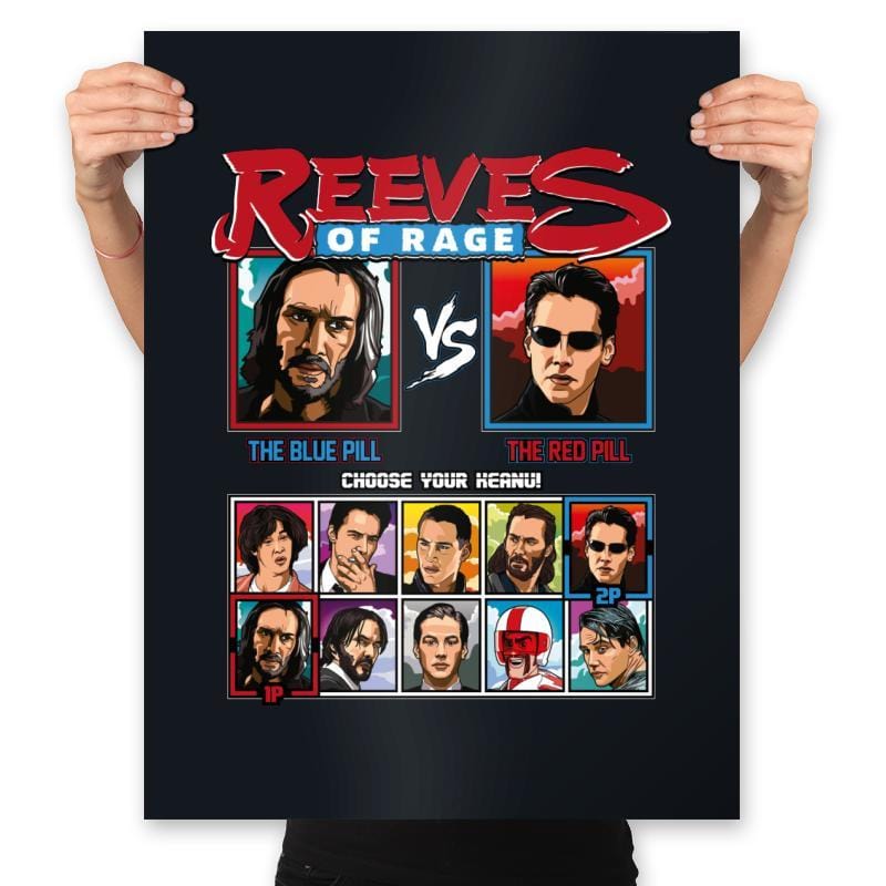 Reeves of Rage - Prints Posters RIPT Apparel 18x24 / Black