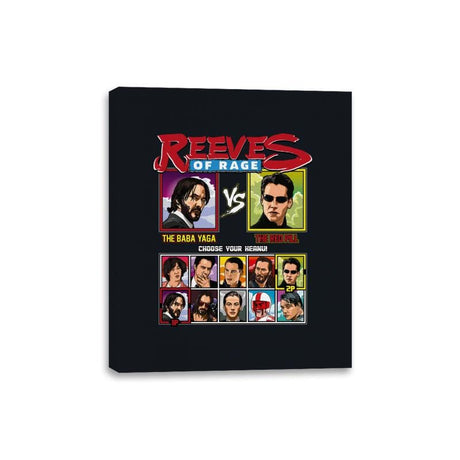 Reeves of Rage - Retro Fighter Series - Canvas Wraps Canvas Wraps RIPT Apparel 8x10 / Black