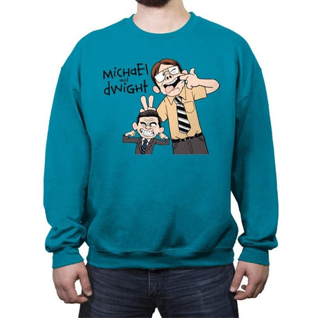 Regional Manager and His Assistant - Crew Neck Sweatshirt Crew Neck Sweatshirt RIPT Apparel Small / Antique Sapphire