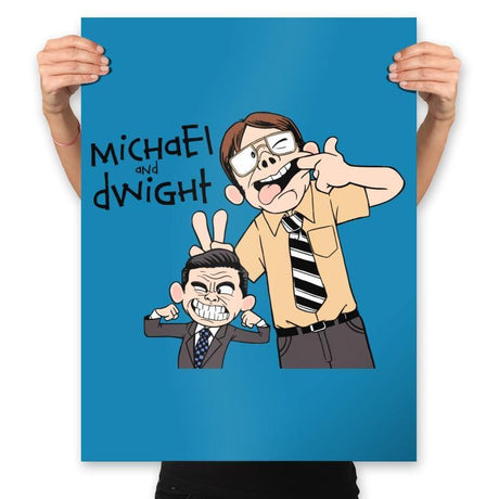 Regional Manager and His Assistant - Prints Posters RIPT Apparel 18x24 / Sapphire