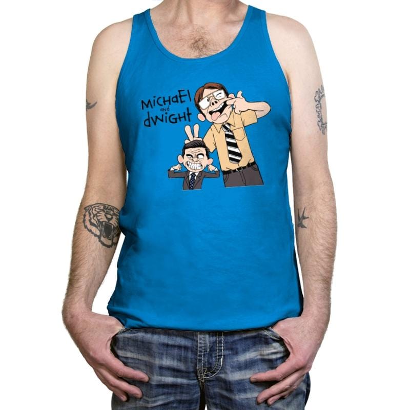 Regional Manager and His Assistant - Tanktop Tanktop RIPT Apparel X-Small / Teal