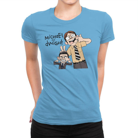 Regional Manager and His Assistant - Womens Premium T-Shirts RIPT Apparel Small / Turquoise