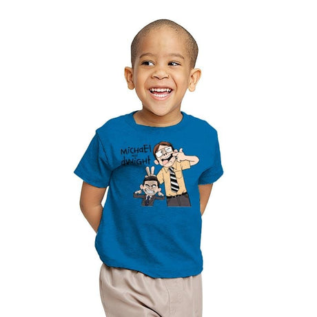 Regional Manager and His Assistant - Youth T-Shirts RIPT Apparel X-small / Sapphire