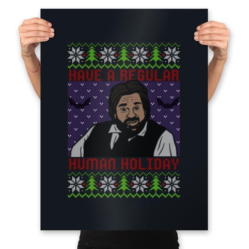 Regular Human Holiday  - Prints Posters RIPT Apparel 18x24 / Black