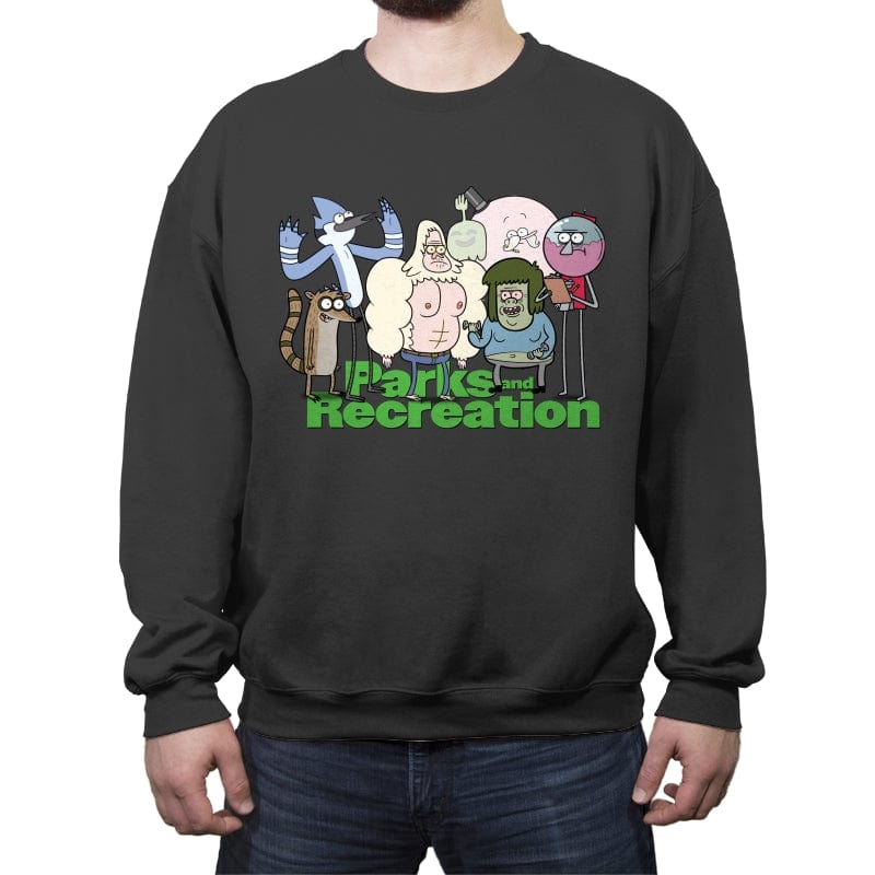 Regular Parks & Rec - Crew Neck Sweatshirt Crew Neck Sweatshirt RIPT Apparel Small / Charcoal