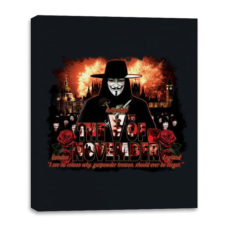 Remember November - Canvas Wraps Canvas Wraps RIPT Apparel 16x20 / Black