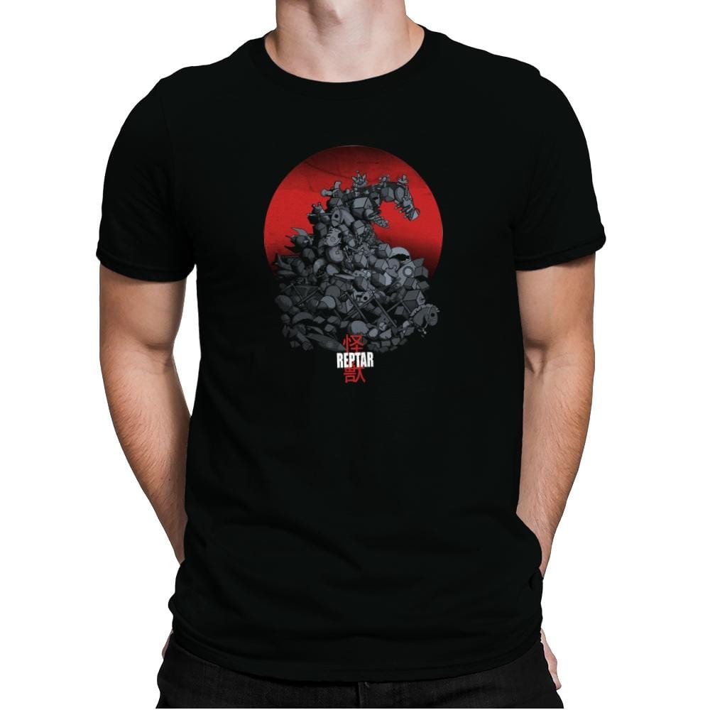 Reptar: Rising Sun - 90s Kid - Mens Premium T-Shirts RIPT Apparel Small / Black