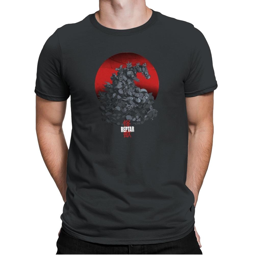 Reptar: Rising Sun - 90s Kid - Mens Premium T-Shirts RIPT Apparel Small / Heavy Metal