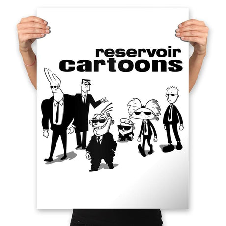 Reservoir Cartoons - Prints Posters RIPT Apparel 18x24 / White