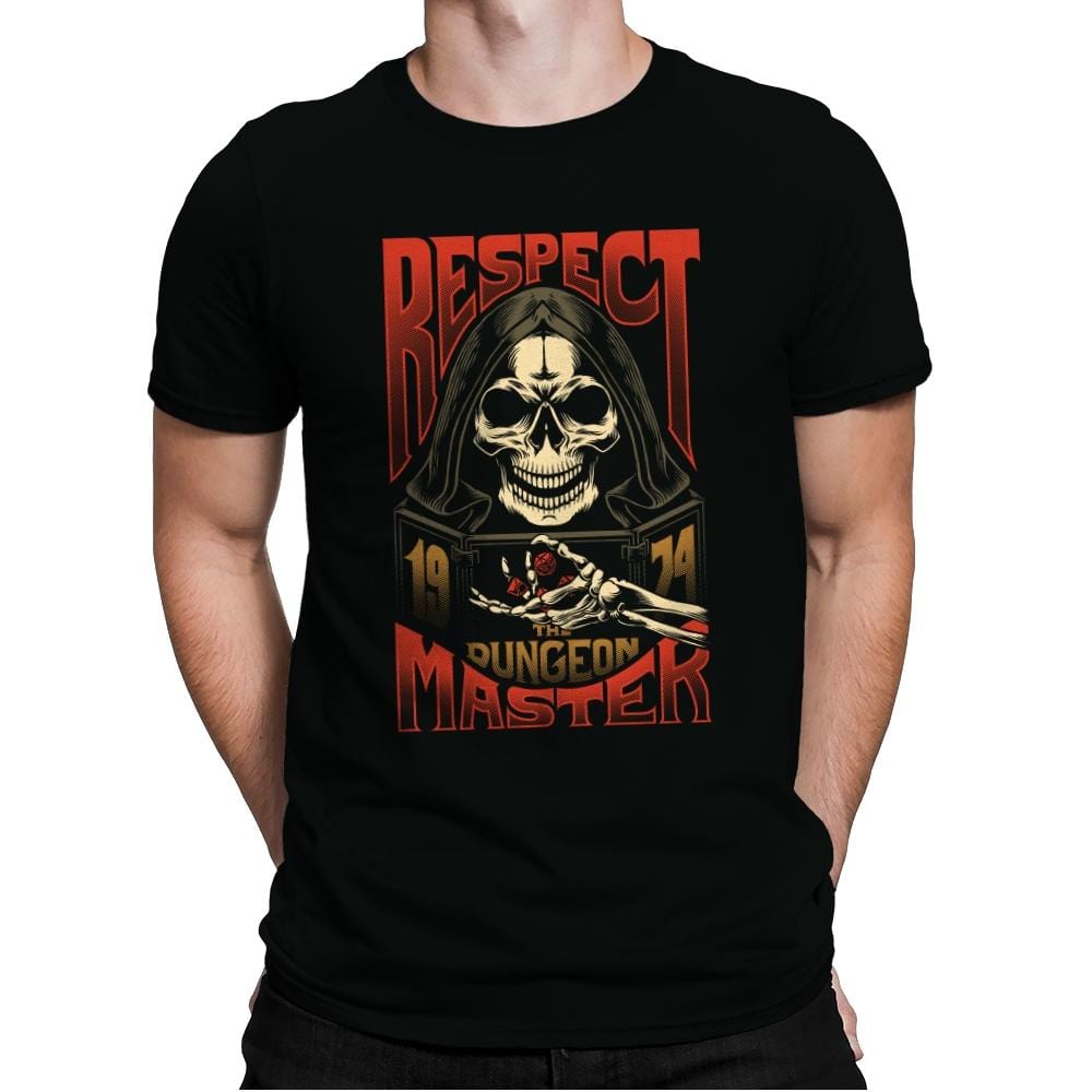 Respect The Dungeon Master - Mens Premium T-Shirts RIPT Apparel Small / Black