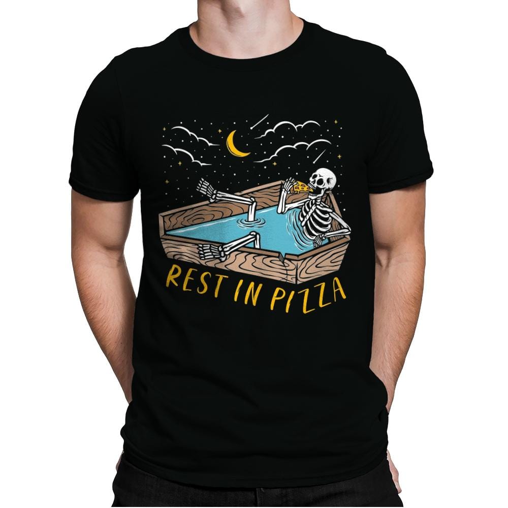 Rest In Pizza - Mens Premium T-Shirts RIPT Apparel Small / Black