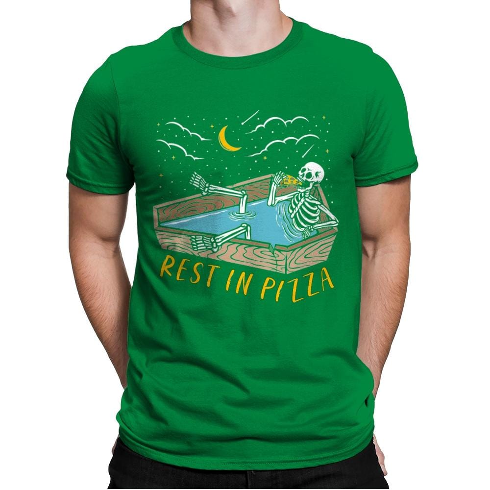 Rest In Pizza - Mens Premium T-Shirts RIPT Apparel Small / Kelly