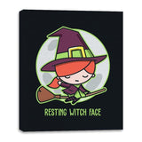 Resting Witch Face - Canvas Wraps Canvas Wraps RIPT Apparel 16x20 / Black