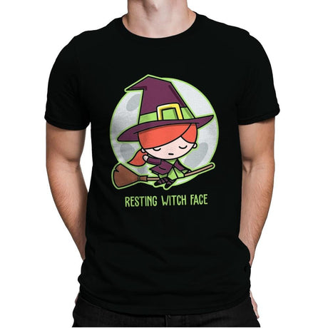 Resting Witch Face - Mens Premium T-Shirts RIPT Apparel Small / Black