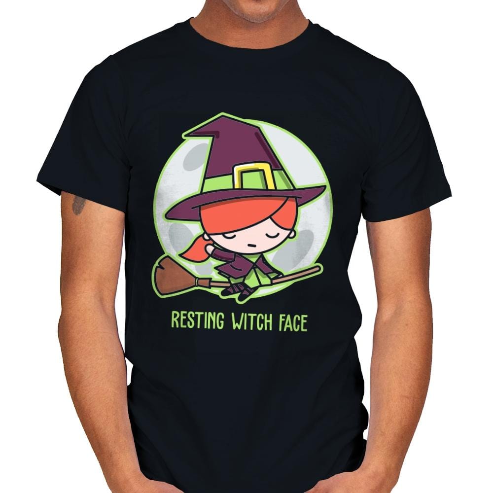 Resting Witch Face - Mens T-Shirts RIPT Apparel Small / Black
