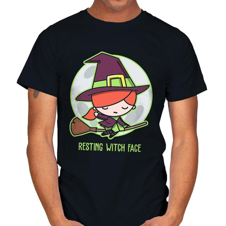 Resting Witch Face - Mens T-Shirts RIPT Apparel Small / Black