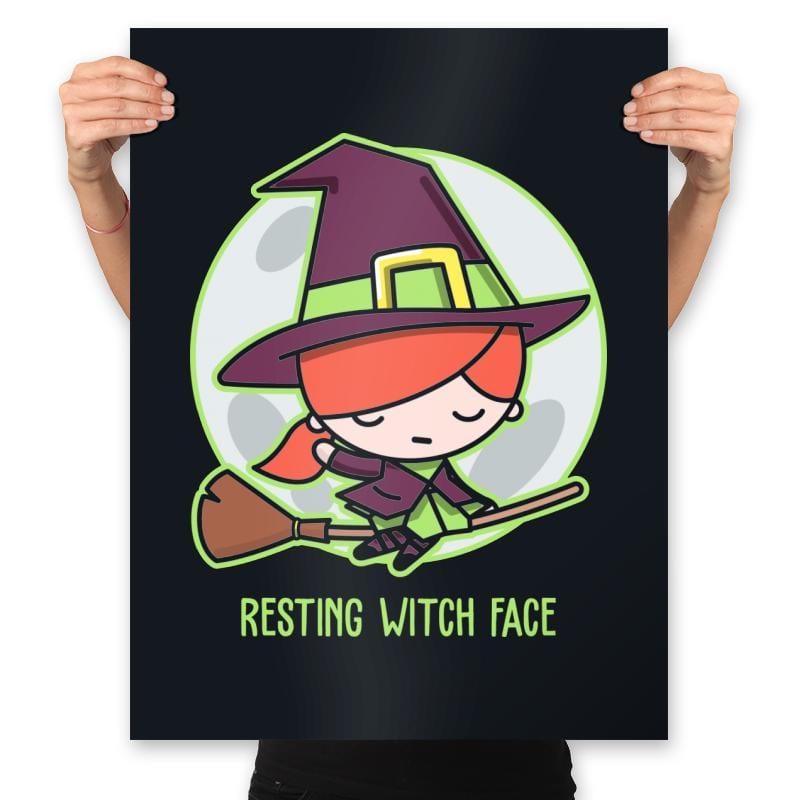 Resting Witch Face - Prints Posters RIPT Apparel 18x24 / Black