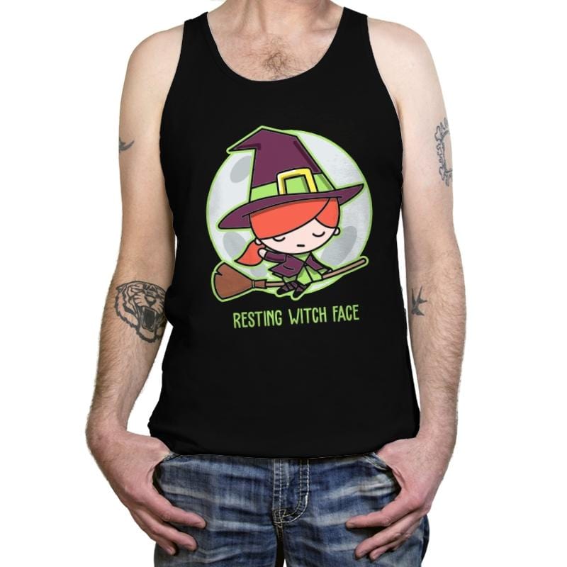Resting Witch Face - Tanktop Tanktop RIPT Apparel X-Small / Black