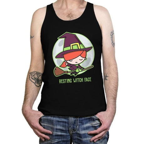Resting Witch Face - Tanktop Tanktop RIPT Apparel X-Small / Black