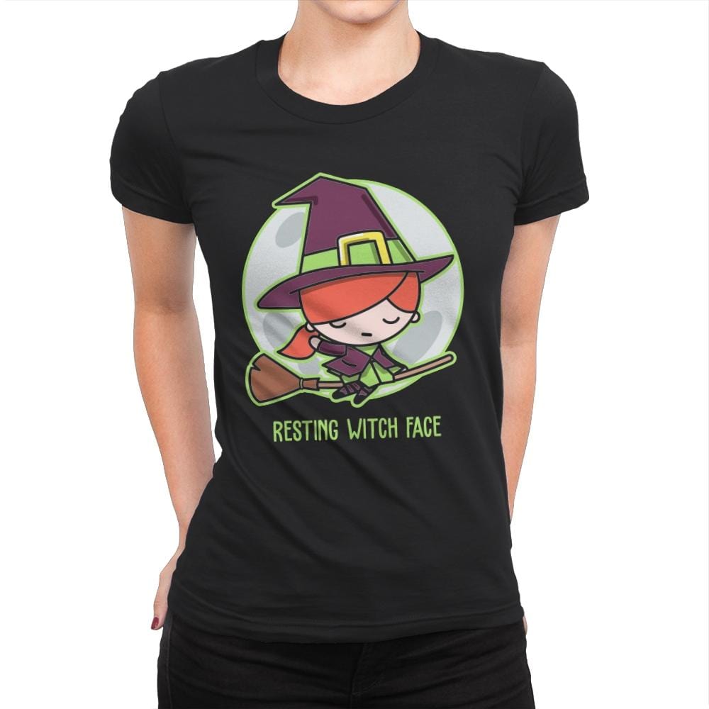 Resting Witch Face - Womens Premium T-Shirts RIPT Apparel Small / Black