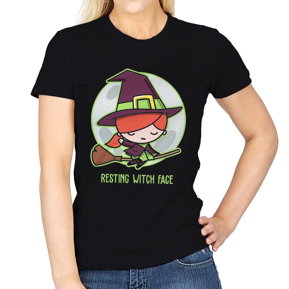 Resting Witch Face - Womens T-Shirts RIPT Apparel Small / Black