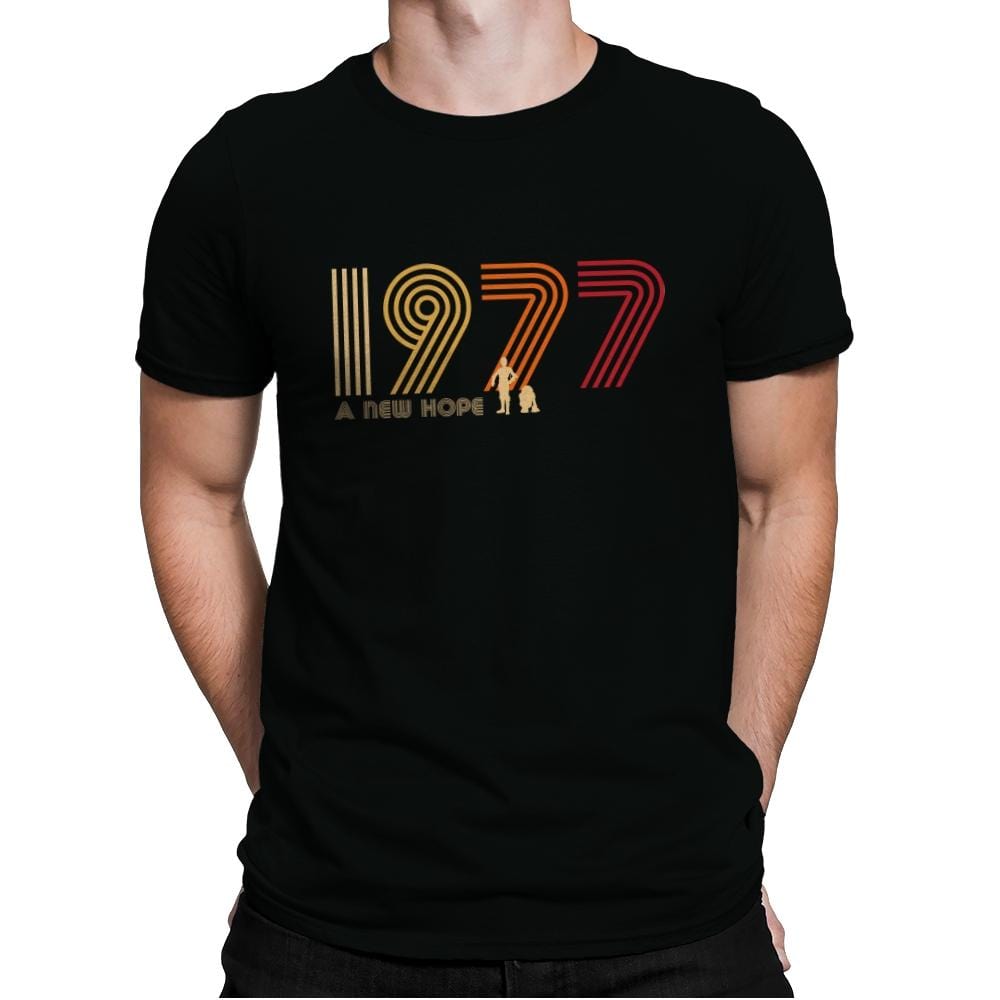 Retro 1977 - Mens Premium T-Shirts RIPT Apparel Small / Black
