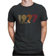 Retro 1977 - Mens Premium T-Shirts RIPT Apparel Small / Heavy Metal
