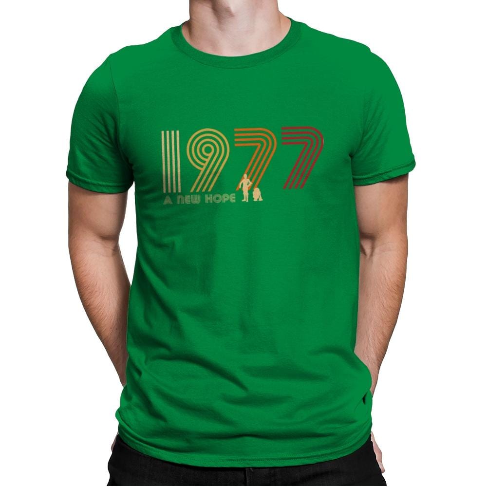 Retro 1977 - Mens Premium T-Shirts RIPT Apparel Small / Kelly