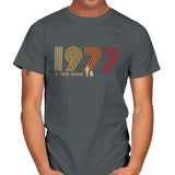 Retro 1977 - Mens T-Shirts RIPT Apparel Small / Charcoal