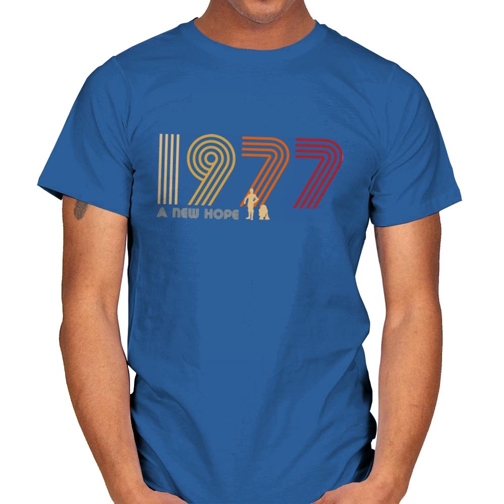 Retro 1977 - Mens T-Shirts RIPT Apparel Small / Royal