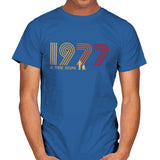 Retro 1977 - Mens T-Shirts RIPT Apparel Small / Royal