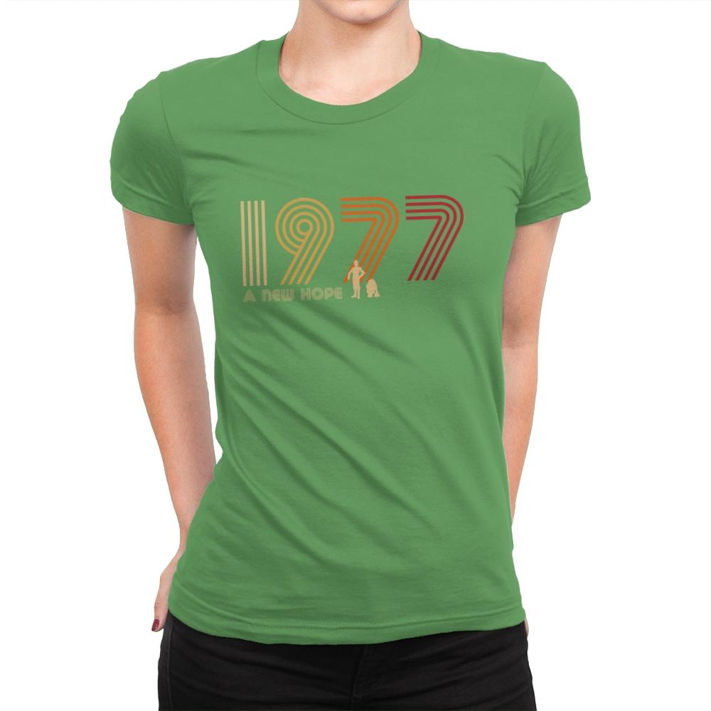 Retro 1977 - Womens Premium T-Shirts RIPT Apparel Small / Kelly