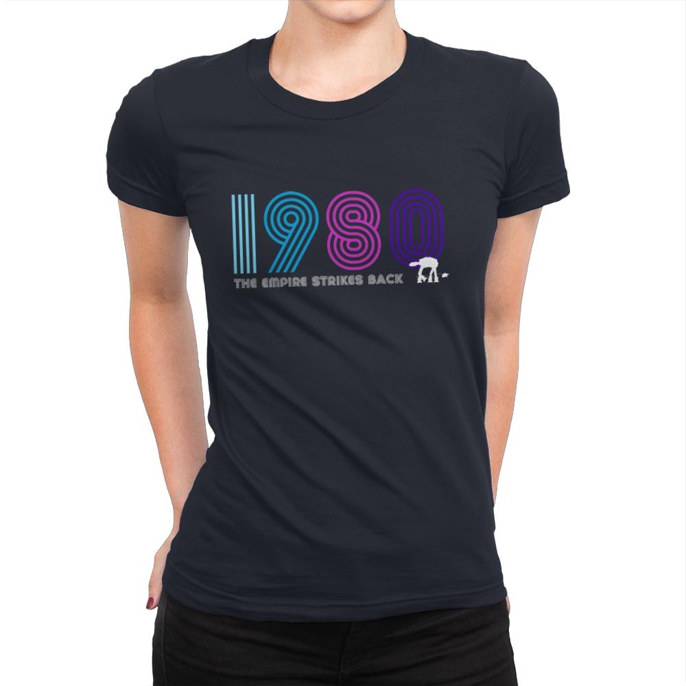 Retro 1980 - Womens Premium T-Shirts RIPT Apparel Small / Midnight Navy