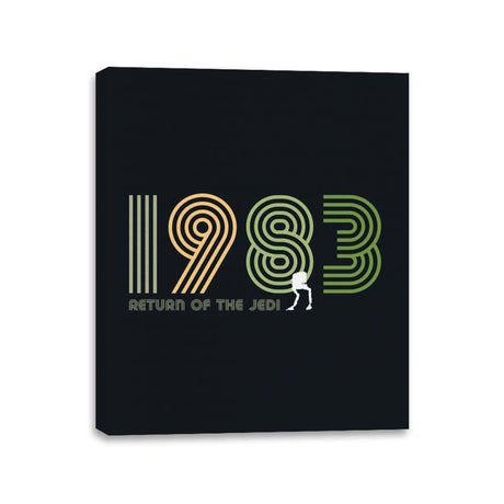 Retro 1983 - Canvas Wraps Canvas Wraps RIPT Apparel 11x14 / Black