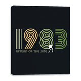 Retro 1983 - Canvas Wraps Canvas Wraps RIPT Apparel 16x20 / Black