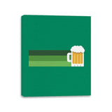 Retro Beer Stripes - Canvas Wraps Canvas Wraps RIPT Apparel 11x14 / Kelly Green
