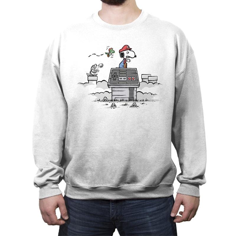 Retro Gaming Ace - Crew Neck Sweatshirt Crew Neck Sweatshirt RIPT Apparel Small / White
