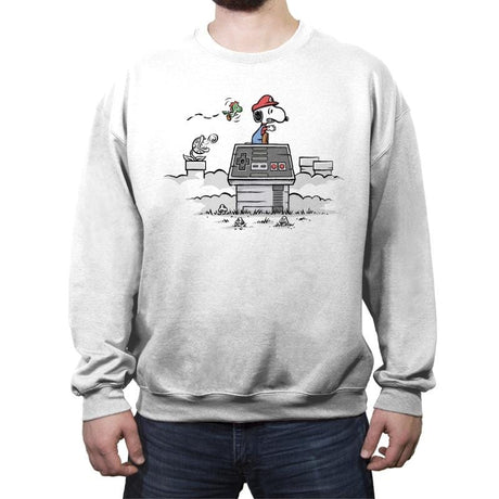 Retro Gaming Ace - Crew Neck Sweatshirt Crew Neck Sweatshirt RIPT Apparel Small / White
