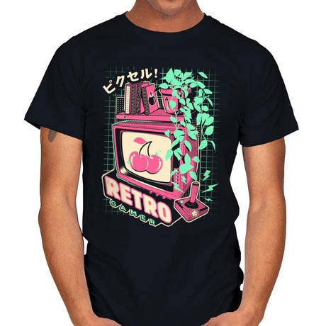 Retro Gaming - Mens T-Shirts RIPT Apparel Small / Black