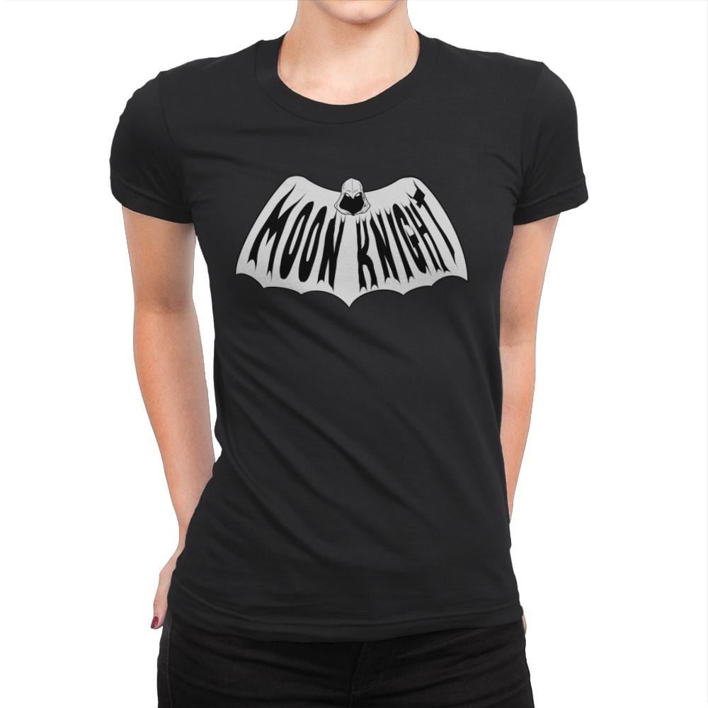 Retro Moon Knight - Womens Premium T-Shirts RIPT Apparel Small / Black