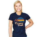 Retro Oregon Trail - Womens T-Shirts RIPT Apparel Small / Navy
