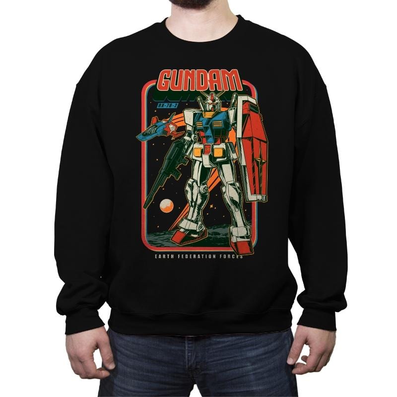 Retro RX 78 2 - Best Seller - Crew Neck Sweatshirt Crew Neck Sweatshirt RIPT Apparel Small / Black