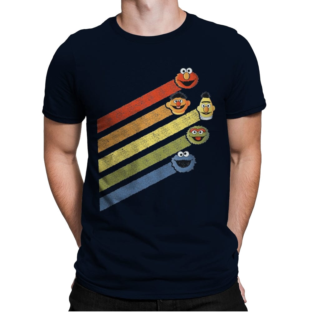 Retro Sesame - Mens Premium T-Shirts RIPT Apparel Small / Midnight Navy