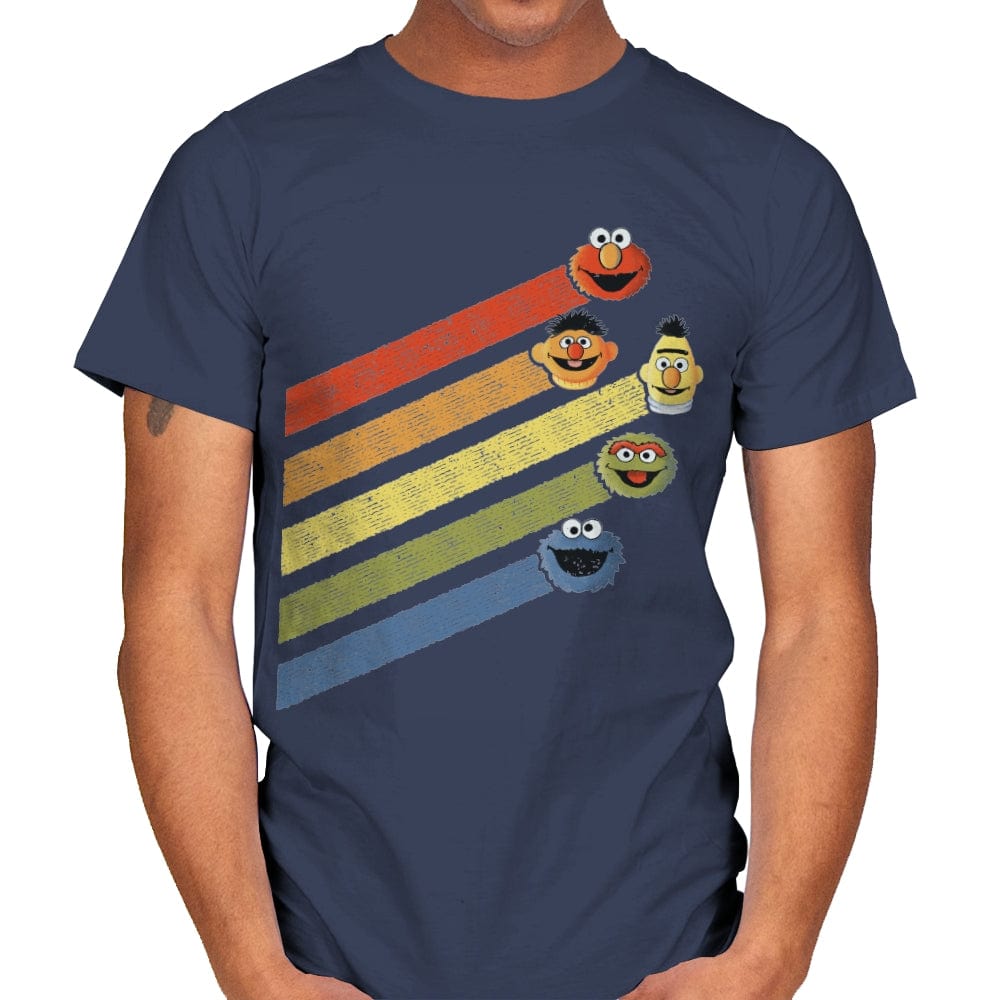 Retro Sesame - Mens T-Shirts RIPT Apparel Small / Navy