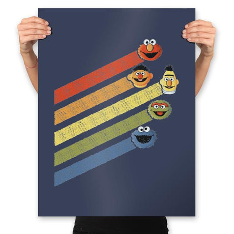 Retro Sesame - Prints Posters RIPT Apparel 18x24 / Navy