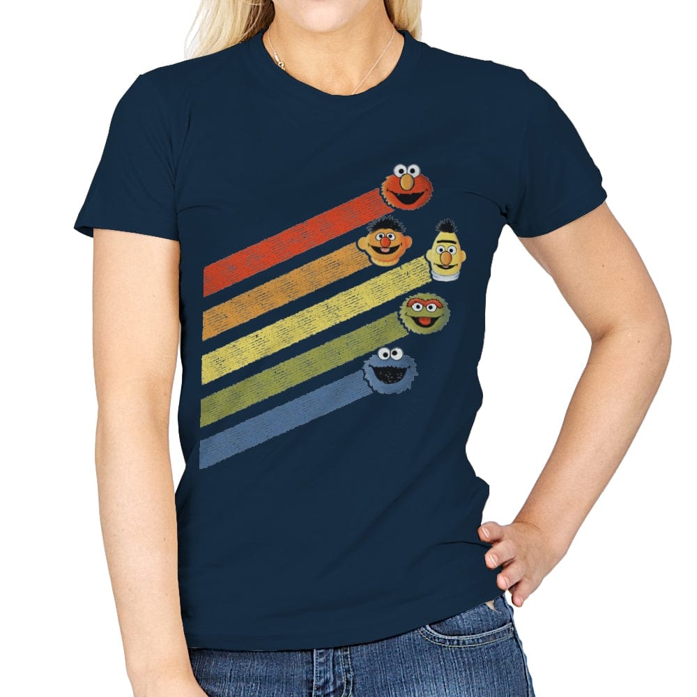 Retro Sesame - Womens T-Shirts RIPT Apparel Small / Navy