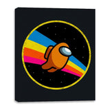 Retro Space Flying  - Canvas Wraps Canvas Wraps RIPT Apparel 16x20 / Black