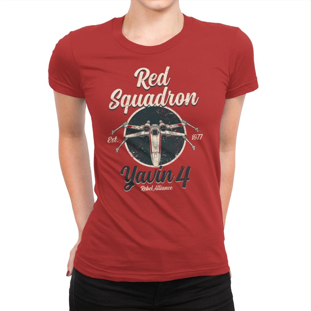 Retro Squadron - Womens Premium T-Shirts RIPT Apparel Small / Red