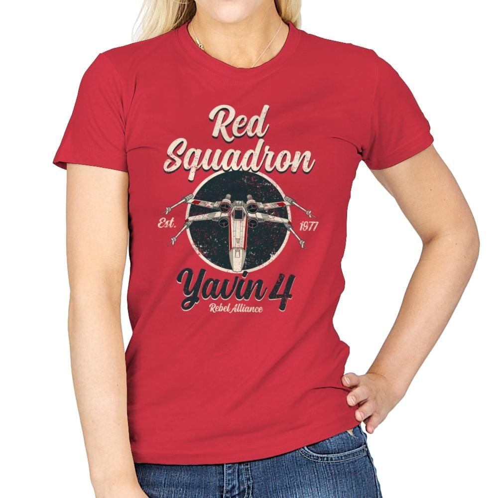 Retro Squadron - Womens T-Shirts RIPT Apparel Small / Red