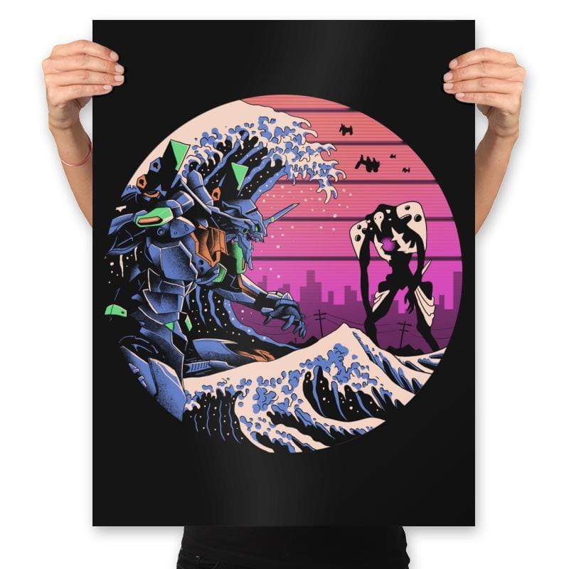 Retro Wave EVA - Prints Posters RIPT Apparel 18x24 / Black